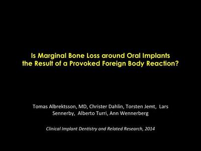 インプラント周囲骨に関するレビュー論文の概要スライド